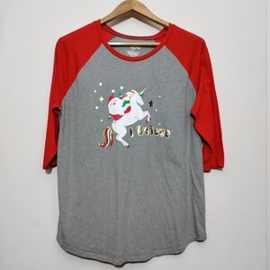 North Pole Trading Co Pajama Top Women's Size XL Sleepwear Long Sleeve Christmas